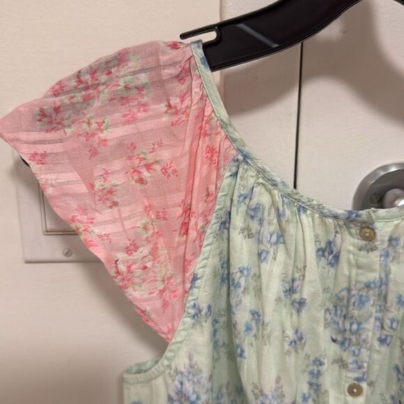 LoveShackFancy NWT Girls Lou Dress in Blue & Pink Floral Print. Size 12. - Picture 6 of 13